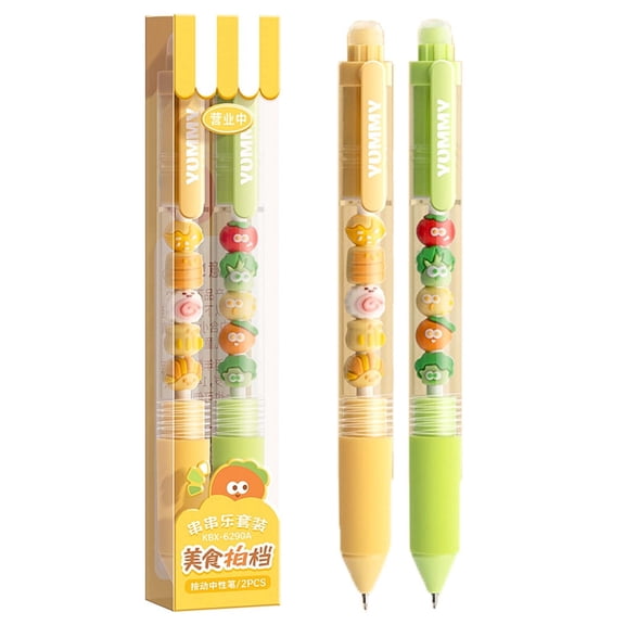 Erasable String Design Gel Pen Set 2 Pack, for Campus Study Note Taking and Office Document Writing, Writing Pen for Daily Error Correction and Detail Handling