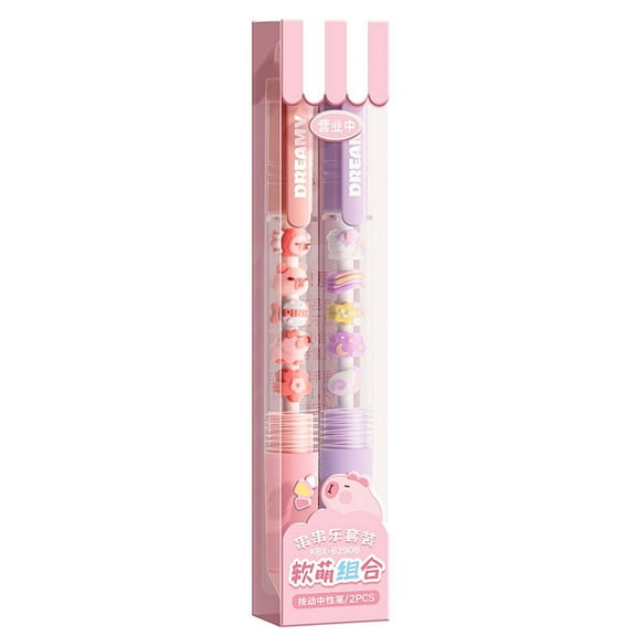 Erasable String Design Gel Pen Set 2 Pack, for Campus Study Note Taking and Office Document Writing, Writing Pen for Daily Error Correction and Detail Handling