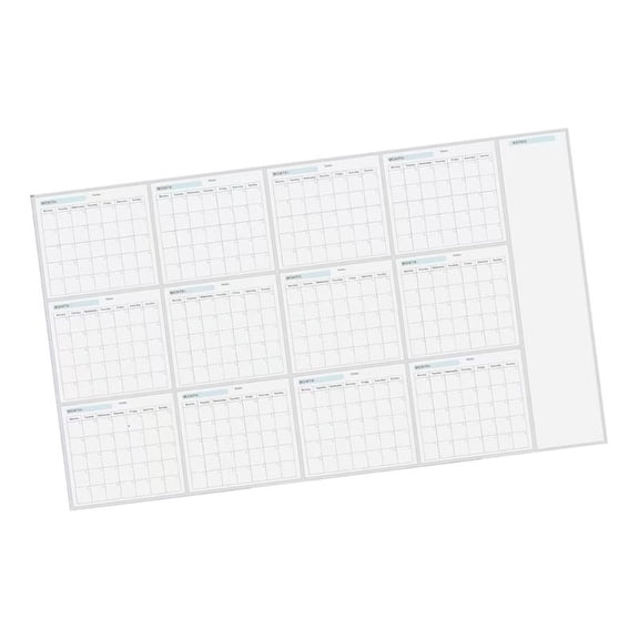 Erasable Wall Calendar Yearly Planner Undated Full Year to View Calendar Office Home Organiser Planner 58.27x34.25Inch