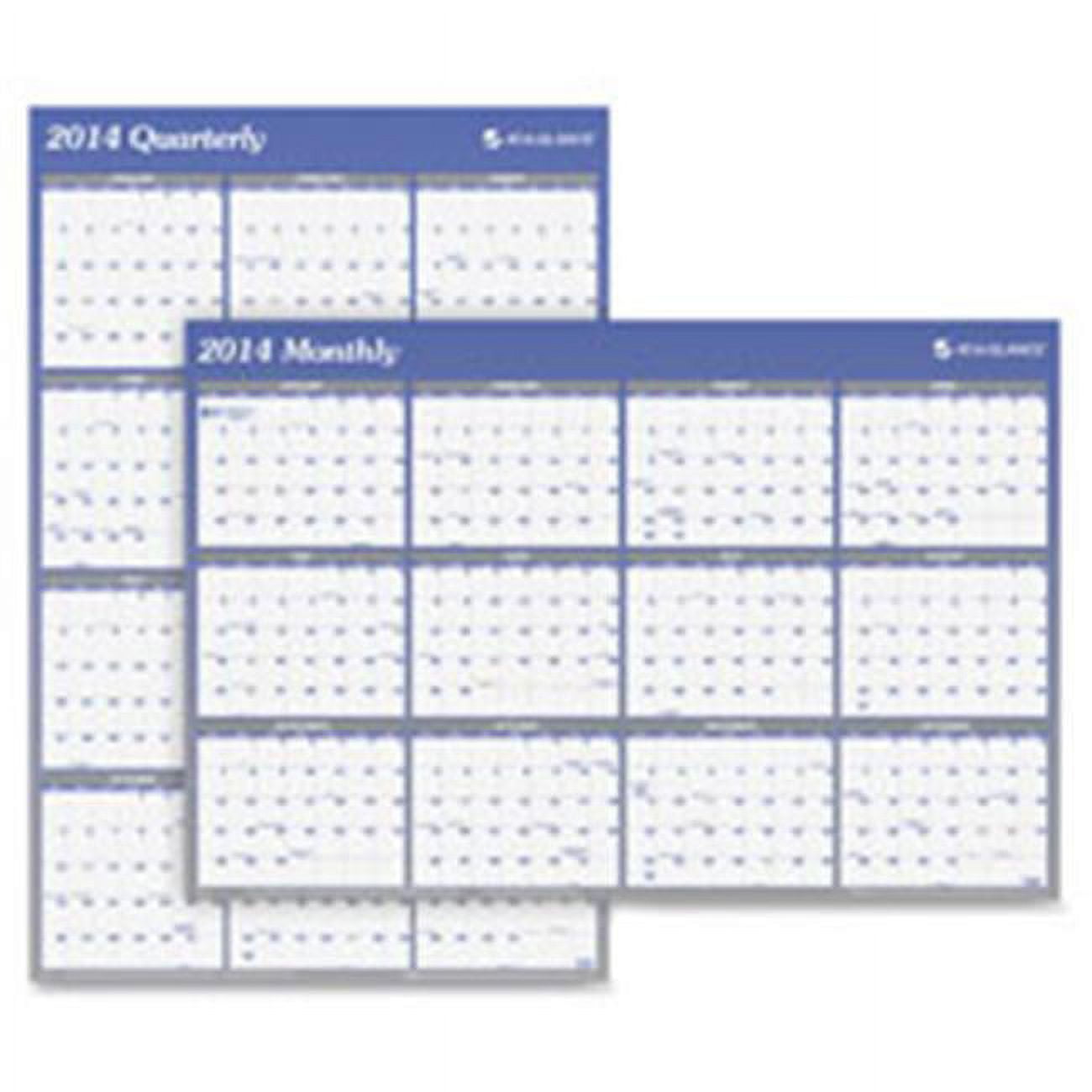 Erasable Wall Calendar, with Marker,JanDec,2Sided,48 in. x 32 in