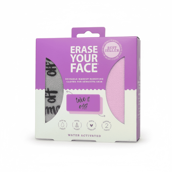 Erase Your Face Reusable Makeup Removing Cloth for Sensitive Skin
