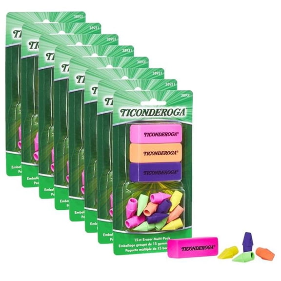 Eraser Combo Set, Neon - Set of 8