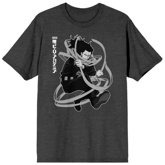 Eraser Head My Hero Academia Anime Cartoon Mens Charcoal Heather Tee-M