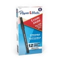 thumbnail image 1 of Paper Mate EraserMate Erasable Pen, Medium Point, Black, Box of 12, 1 of 5