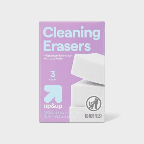 Eraser Pads Sponges - 3ct: Foam, Multipurpose, Multi-Surface