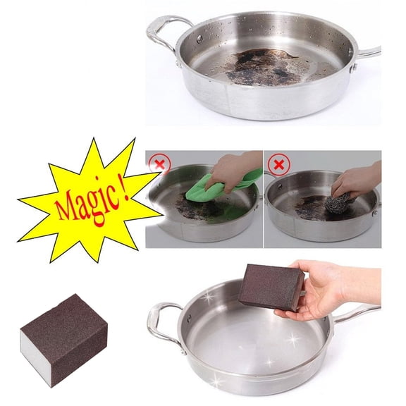 Eraser Sponge, High Density Cleaning Sponge with Alumina Diamond Abrasive, Heavy Duty Scrubber Sponge for Kitchen Bathroom Car, Non-Scratch Multi-Purpose Cleaning Pads for Pans Kettles Tires