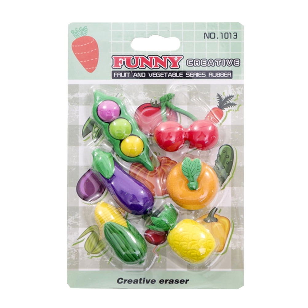 Eraser Vegetable Erasers 4 Sets Tiny Erasers Cartoon Painting Erasers