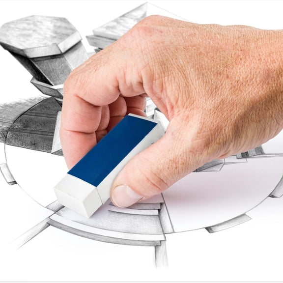 Eraser, clean and precise effect, latex free, minimal fragility