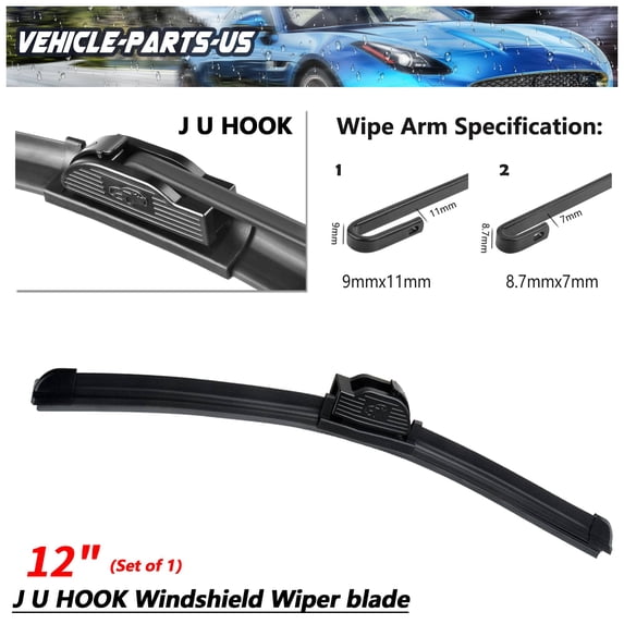 Erasior 12" Rear Wiper Blade Fit For GMC Acadia Limited 2017, Set of 1