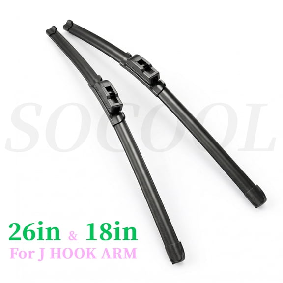 SOCOOL Windshield Wiper Blades For Car Front Window, 26 in & 18 in Replacement for Toyota Camry 2017, Set of 2, ES0697PW