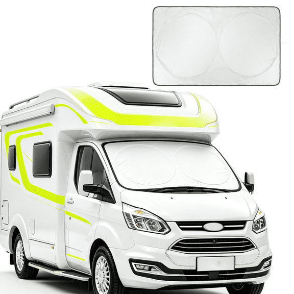 Erasior Auto Sun Shade Fit for COACH AMERICAN DREAM 2015-2020, Ideal for Summer Parking, Outdoor Parking, Beach Trip, 102 x 51 In Car Use, Reliable Quality, P29A8D9W