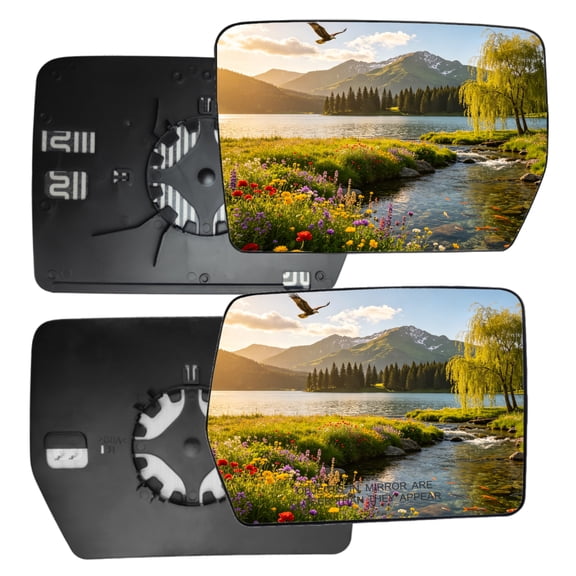 Erasior Left & Right Side Mirror Glass Replacement for Ford F-150 2004-2010 STX, Driver & Passenger Mirror Glass with Backing Plate, P83G9O6W