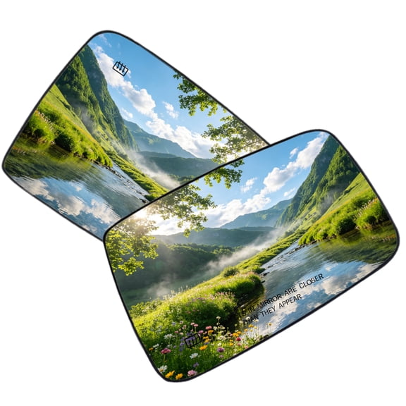 Erasior Left & Right Side Mirror Glass Replacement for Ram 1500 2013 R/T, Driver & Passenger Mirror Glass with Backing Plate, P89B9W6W