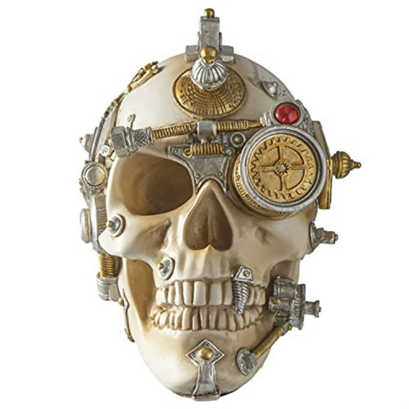 Erasmus Darwin's Steampunk Cerebrum Skull Figurine