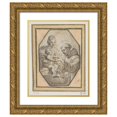 thumbnail image 1 of Erasmus Quellinus the younger 20x24 Gold Ornate Framed and Double Matted Museum Art Print Titled - Madonna and St.&nbsp;Francis (17th&nbsp;Century), 1 of 4