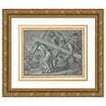 thumbnail image 1 of Erasmus Quellinus the younger 24x20 Gold Ornate Framed and Double Matted Museum Art Print Titled - Christ Carrying The&nbsp;Cross (17th&nbsp;Century), 1 of 4