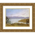 thumbnail image 1 of Erastus Salisbury Field 18x14 Gold Ornate Wood Frame and Double Matted Museum Art Print Titled - Leverett Pond (C. 1860-1880), 1 of 4