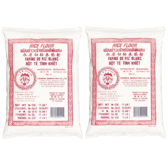 Erawan Brand Rice Flour, Red, 16 oz (Pack of 2)