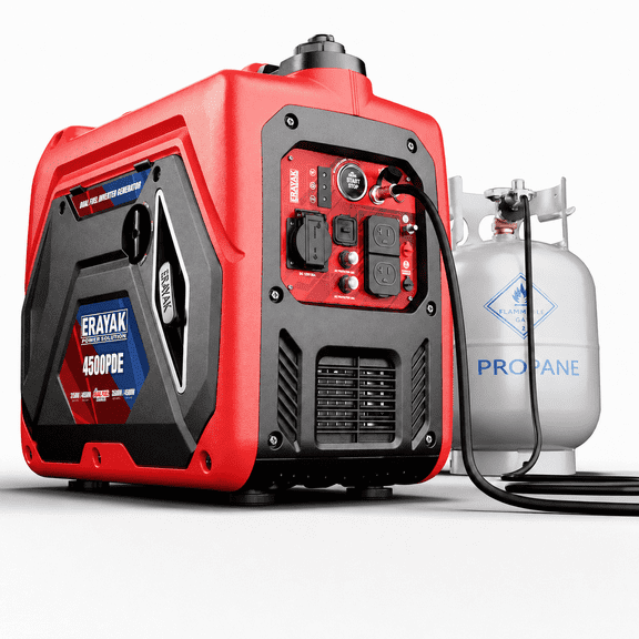 Erayak 4500-Watt Portable Inverter Dual Fuel Generator, Propane & Gasoline Electric Start