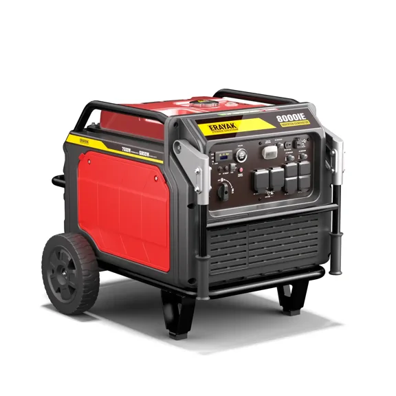 Erayak 8000W Inverter Generator 120/240V 30Amp, Remote Electric Start, Quiet Operation For Home Emergency