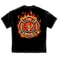 thumbnail image 1 of Erazor Bits FF2065XL Firefighter Classic Fire Maltese Mens T-Shirt - Black, Extra Large, 1 of 2