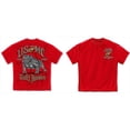 thumbnail image 1 of Erazor Bits MM142S USMC Teufel Hunden Mens T-Shirt - Red, Small, 1 of 2