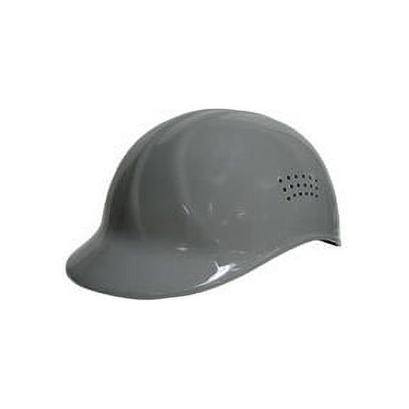 Bump Cap, Front Brim, Polyethylene, Pinlock Suspension, Gray, Fits Hat Size 6-1/2 to 7-3/4