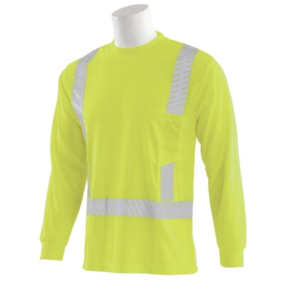 Delta Plus 9007Seg Mesh Class 2 Long Sleeve Lime T-Shirt, Medium