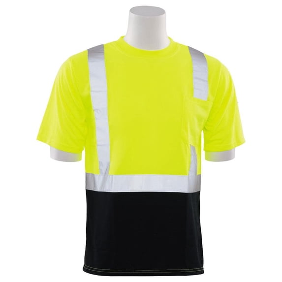Delta Plus 9601Sb Jersey Knit Class 2 Lime T-Shirt, Large