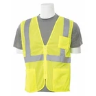 Erb Safety 61649 Economy Poly Mesh Safety Vest, Ansi Class 2, Zipper Closure, 3