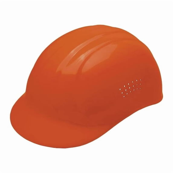 Bump Cap, Front Brim, Polyethylene, Pinlock Suspension, Orange, Fits Hat Size 6-1/2 to 7-3/4