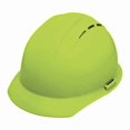 thumbnail image 1 of Hard Hat, Americana, Polyethylene, 4 Point Pinlock, Type 1, Class C, Hi-Vis Lime, 1 of 3