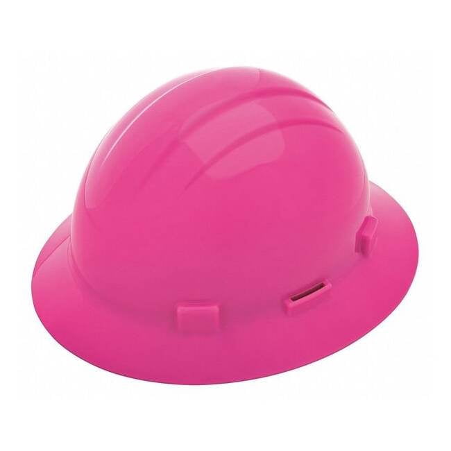 Hard Hat, Americana, Polyethylene, 4 Point Pinlock, Type 1, Class E, Hi-Vis Pink