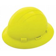 Erb Safety Hard Hat,Type 1, Class E,Hi-Vis Yellow 19294