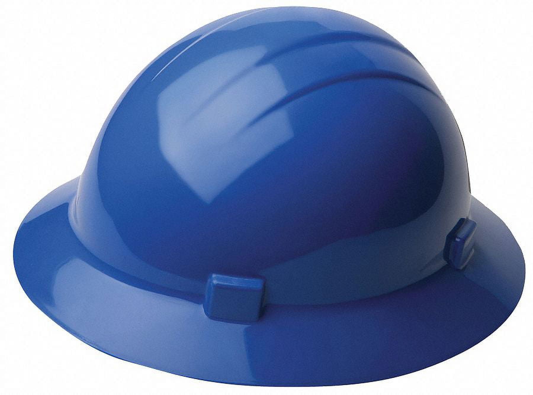 ERB Safety 19226 Hard Hat, Full Brim, Blue, 4-Pt.Ratchet