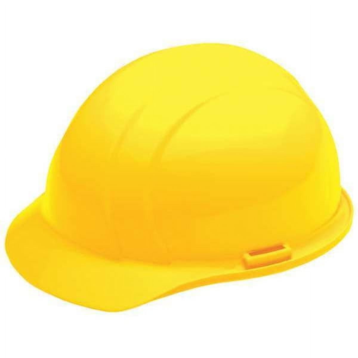 Erb Safety Hard Hat,Type 1, Class E,Ratchet,Yellow 19362