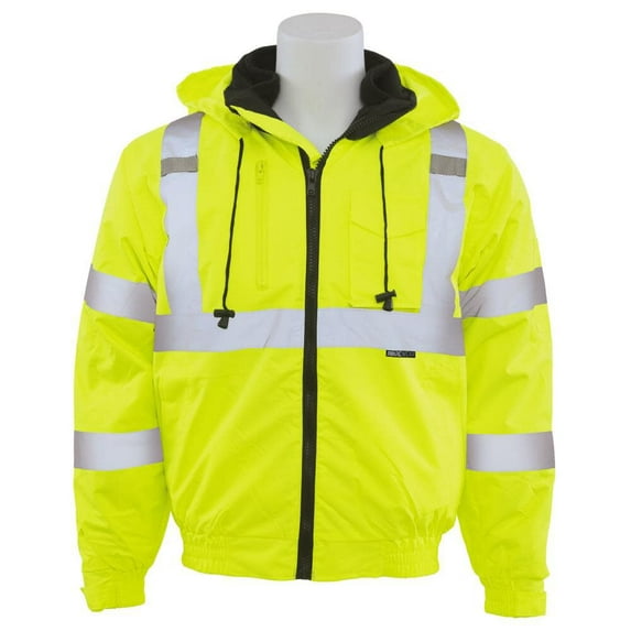 Erb W510 Class 3 Bomber Jacket Hi Viz Lime Black Bottom 4X