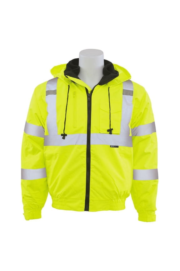 W510 Class 3 Bomber Jacket Hi Viz Lime Black Bottom 4X