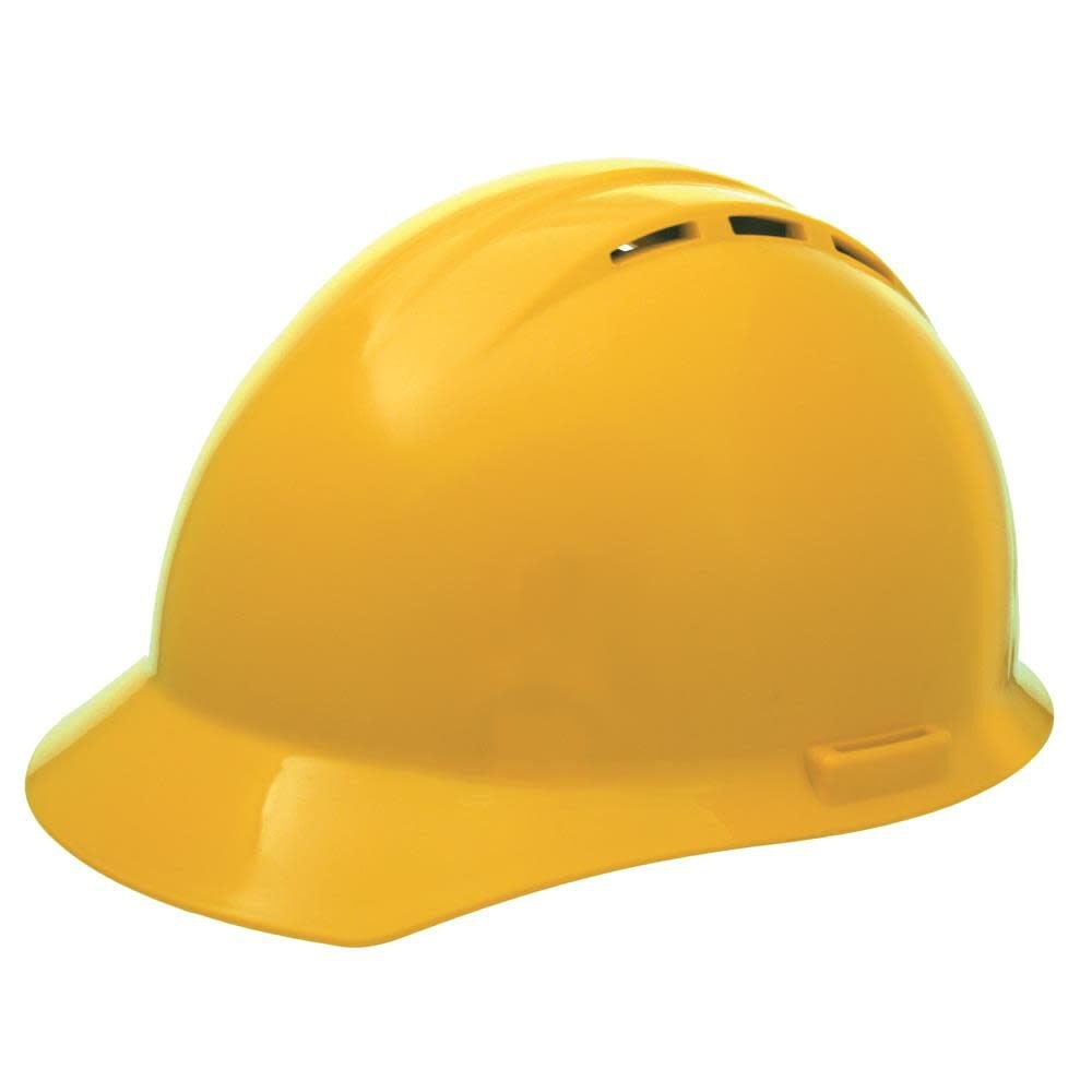 Erb Safety Hard Hat,Type 1, Class C,Pinlock,Yellow 19252