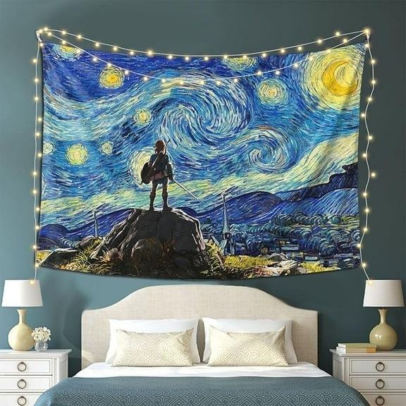 Erboli Zelda Tapestry Gaming Poster Breath of The Wild Posters Video Game Tapestries Wall Hanging Art Decor Banner for Bedroom Living Room