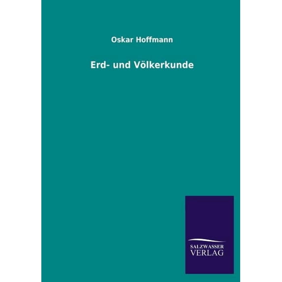 Erd- Und Volkerkunde (Paperback)