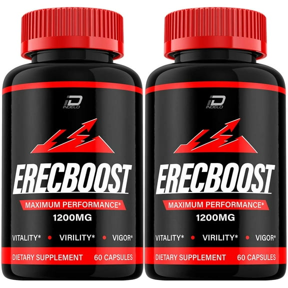 Erecboost for Men Capsules Erec Boost Vitamin Complex Pills, Energy Support, 2 Pack, 120 Capsules