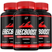 Erecboost for Men Capsules   Erec Boost Vitamin Complex Pills, Energy Support, 3 Pack, 180 Capsules