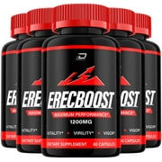 Erecboost for Men Capsules Erec Boost Vitamin Complex Pills, Energy Support, 5 Pack, 300 Capsules
