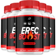 Erecboost for Men Capsules   Erecboost Overall Health and Energy, Official Formula, Erekboost, All Natural Support Formula, 5 Pack, 300 Gummies
