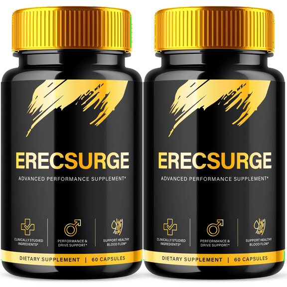 Erecsurge Advanced Fromula Male Support Capsules Erec Surge for Men Maximum Strength Pills 120 Capsules