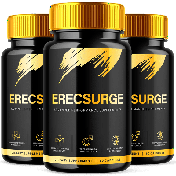 Erecsurge Advanced Fromula Male Support Capsules Erec Surge for Men Maximum Strength Pills 180 Capsules