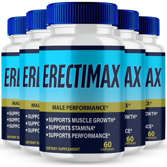 Erectimax Capsules, Erectimax Pills, Erectimax All Natural Pills, Erectimax - Maximum Strength, Erectimax Advanced Official Formula Capsules, Erectimax Pills Reviews (5 Pack)
