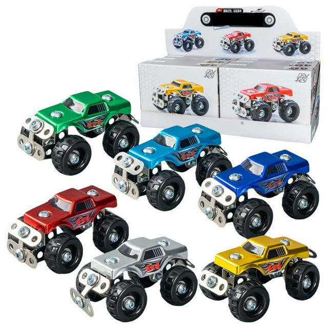 Erector Set for Boys Age 8-12, 6 Mini Metal Model Set for Kids,Engineering Metal Building Kit,Learning Construction Truck Building Toys for Boys Age 8-12 DIY STEM Educational Gifts on Clearance