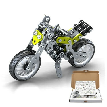 Erector Set Motorcycle,Stem Building Projects Toys for Kids 8 9 10 11 12+ Year Old,Metal Building Construction Model kit,Motobike Building Blocks Steam Educational Toys